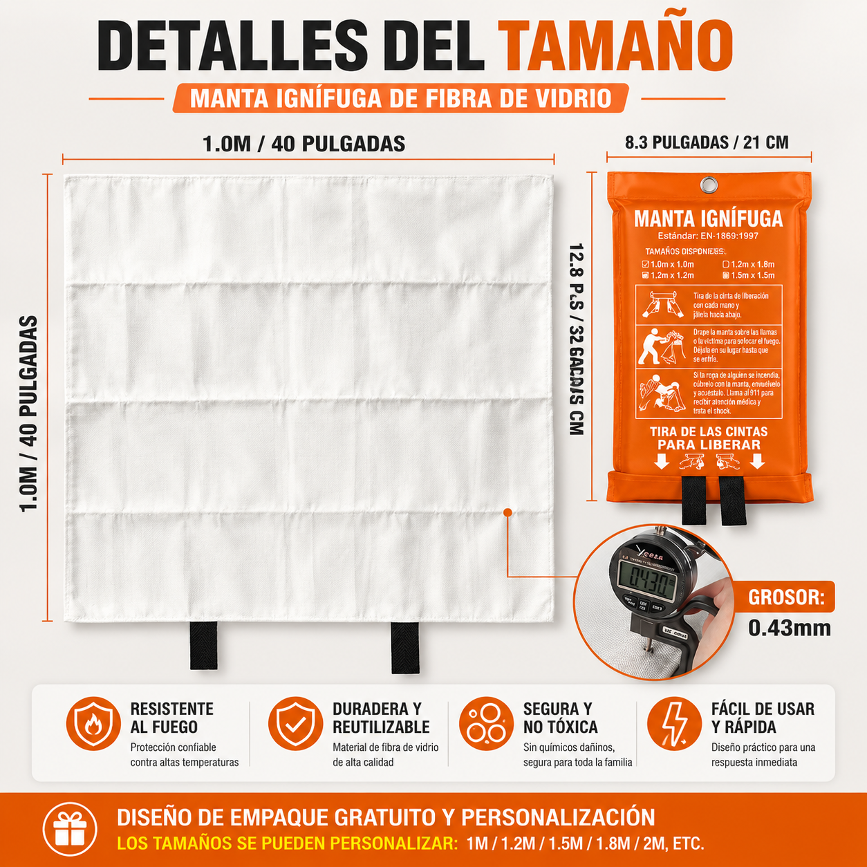 Manta Contra Incendios Silo Goods™ | Apaga el Fuego en Segundos y Protege a tu Familia