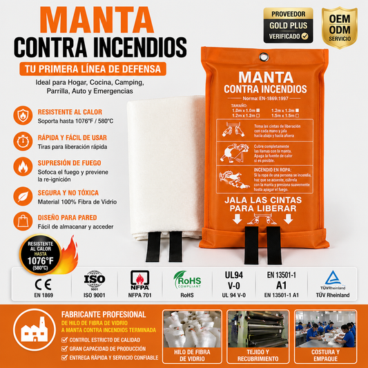 Manta Contra Incendios Silo Goods™ | Apaga el Fuego en Segundos y Protege a tu Familia