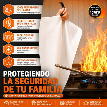 Manta Contra Incendios Silo Goods™ | Apaga el Fuego en Segundos y Protege a tu Familia