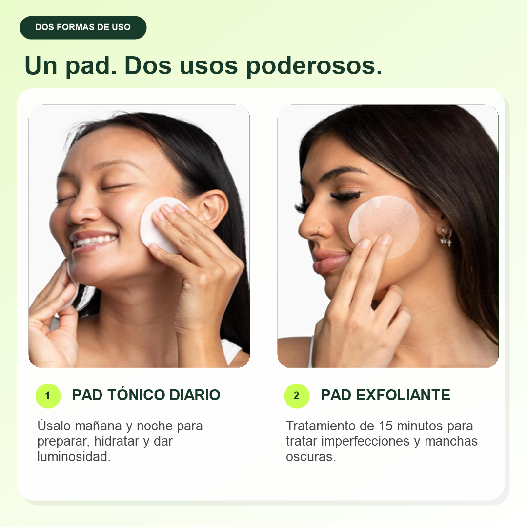 Toner Pads con Esencia Multiactiva + Lip Mask GRATIS