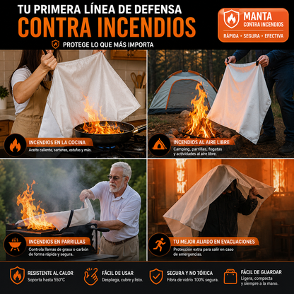 Manta Contra Incendios Silo Goods™ | Apaga el Fuego en Segundos y Protege a tu Familia