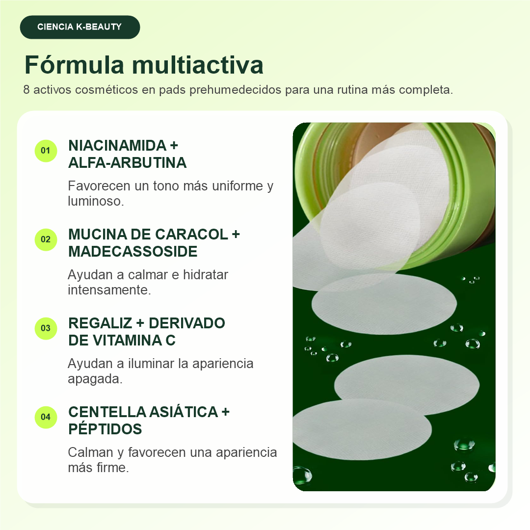 Toner Pads con Esencia Multiactiva + Lip Mask GRATIS